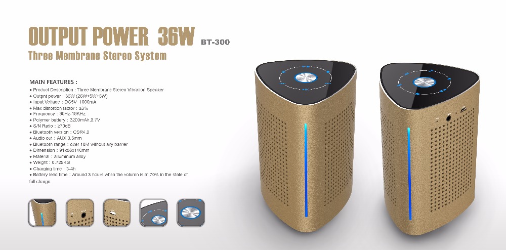Bass Egg Speaker Vibro Speaker 36w in Different Sound Modes
