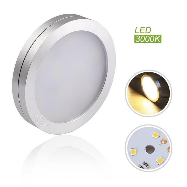 Mini Puck LED Spot Light 12V DC Aluminum Body With Frosted Cabinet Mount up Direction Showcase Cupboard Mounted Lights