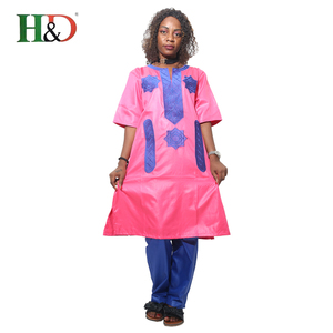 H & D Vente Chaude 2018 Style Haute Qualité Bazin Broderie Conception Robes Patrons de vêtements Africains Pour Les Femmes - Product Image 5