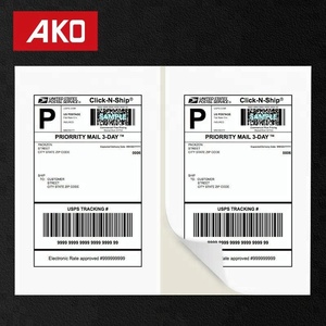 Half A4 8.5"X5.5" 200 Labels 100Sheet Per Pack Blank White Waterproof Self Adhesive Writing Surface Shipping Labels 2 Per Sheet - Product Image 4