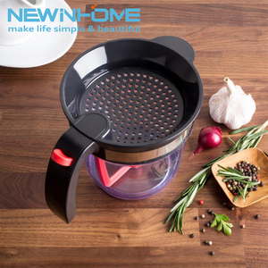 Twotwinsthome — distributeur d'huile alimentaire en plastique, 4 tasses, séparateur <span class=keywords><strong>de</strong></span> graisse à gravité, cuisson, passoire <span class=keywords><strong>de</strong></span> graisse - Product Image 6