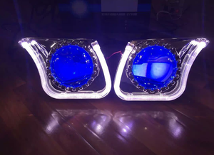 Nuovo modello 3.0inc LED doppio diavolo occhi 95mm blu denti RGB demone occhi per H7 H4 H11 9005 9006 9012 faro auto HB4 - Product Image 6