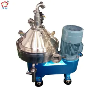 High speed liquid solid disc centrifuge separator for additive