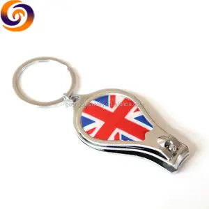 Wholesale Custom Logo Nail Clipper Keychain With Bottle Opener Function