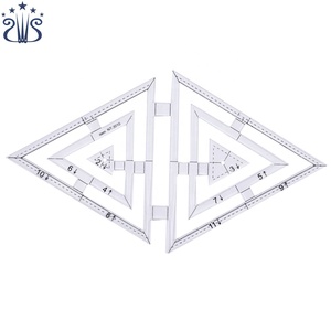 Bộ Thước Kẻ Chắp Vá Linh Hoạt Trong Suốt Acrylic Đa Năng CZ-33 - Product Image 2