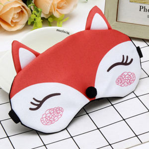 Sevimli Tilki Çocuk Seyahat Buz Kaplama Pamuklu Göz Uyku Maskesi Elastik Kayışlı Işık Engelleyici ve Şık Tasarım - Product Image 2