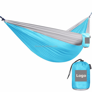 Hamaca de camping doble de nailon 210T duradera y ligera para viajar, senderismo, al aire libre - Product Image 1