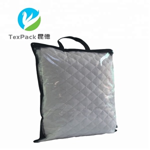 Logo Printing <strong>Vinyl</strong> Bedding Quilt <strong>Storage</strong> Clear PVC Plastic Zip Lock Packaging <strong>Bag</strong> with Pocket - Product Image 1