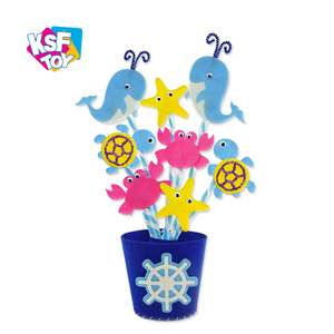 Educational Toys Kids Creative Arts Crafts DIY Sets Handmade Flower Pot 3D <strong>Felt</strong> Craft <strong>Kit</strong> for Kids - Product Image 2