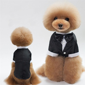 Teddy-ropa Formal para perro y gato, camisa con lazo, traje, esmoquin, abrigo de perro para boda - Product Image 2