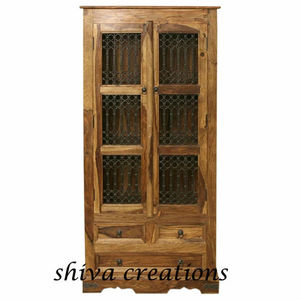 Librería Shiva de madera maciza Sheesham, diseño tradicional, muebles de la gama Jali, para el hogar, la Oficina, la escuela, la sala de estudio - Product Image 2
