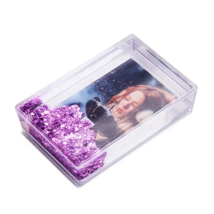 2.1x3.4" Mini Instax Sparkle Glitter And Water Photo Frames PS Liquid Floating Frame