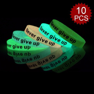 Pulsera luminosa de silicona con logotipo personalizado, pulseras que brillan en la oscuridad - Product Image 6