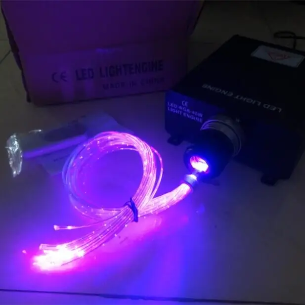 Kit de lumière de lueur d'extrémité de câble à fibres optiques en plastique de PMMA pour la piscine de plafond de ciel étoilé de scintillement