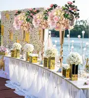Gold Metal Vase, Wedding Flower Stand