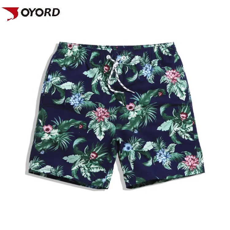 New Summer Floral Printed Breathable Quick Dry Beach Short Pants Swim Trunks Beach Shorts For Men Women