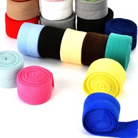 Bande élastique de 20 mm en tissu Spandex/Polyester brodé avec logo personnalisé, ruban de finition pour sous-vêtements, couleur personnalisée gratuite pour le sport