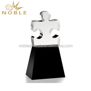 Pièces de décoration personnalisées Mini <span class=keywords><strong>puzzle</strong></span> en cristal <span class=keywords><strong>3D</strong></span> pour trophée de récompense - Product Image 1