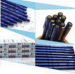 Kabul logo 10 adet güzel noktası mürekkep kalem ince hat kroki kalemler mavi detaylandırma için teknik kalem seti - Product Image 4