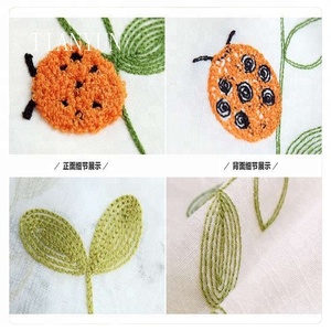 <span class=keywords><strong>Tenda</strong></span> con sfondo bianco pronta per montaggio a soffitto con occhiello ricamato bianco con stampa floreale pannello <span class=keywords><strong>tenda</strong></span> da soggiorno - Product Image 6