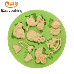 Baby Party Dễ Thương Đồ Trẻ Em Silicone Fondant Bánh Trang Trí Khuôn Bánh Trang Trí