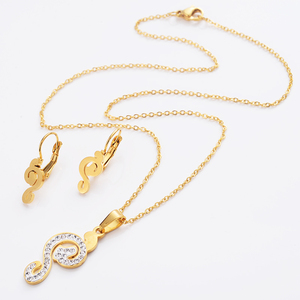 Brillante all'ingrosso Compact Diamante simbolo Musicale Del Pendente Della Collana Compatto Regali <span class=keywords><strong>per</strong></span> la Ragazza Amico/Dei Monili Delle Donne Set - Product Image 2