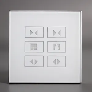 White Crystal Led 2 Electric Curtain Touch Control Switch for hotel/apartment