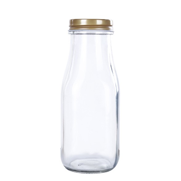 Logo printing screw cap 500 ml milk glass bottle price