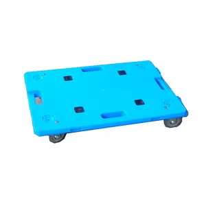 Koffer Vier Wiel Plastic Wasmand Industrie Vervoer Wiel Dolly Trolley Met Bevestigd Stoel