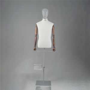 Cubierta <span class=keywords><strong>de</strong></span> tela medio cuerpo Torso masculino maniquí con vestido <span class=keywords><strong>de</strong></span> Base <span class=keywords><strong>de</strong></span> la venta caliente - Product Image 2