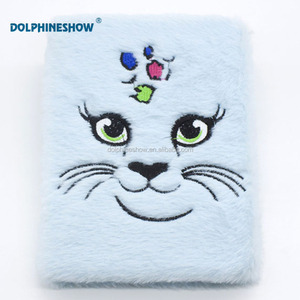 Pluche Kat Boek Cover Oefenboek Kinderen School Supply Promotie Kids Notebook - Product Image 1