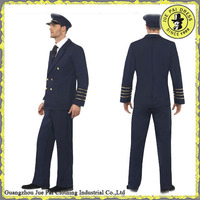Conception délicate couture uniformes de ligne aérienne pilote veste costume pilote uniforme à vendre