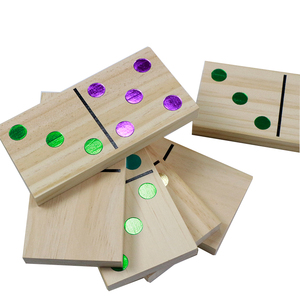 28 Jumbo de madera juego de dominó conjunto de juguete de interior/al aire libre gran para el patio trasero partes - Product Image 1