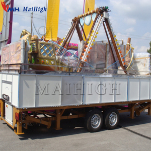 Mini manège de fête foraine, petit <span class=keywords><strong>bateau</strong></span> <span class=keywords><strong>pirate</strong></span> avec remorque pour enfants - Product Image 4