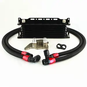 7 Row AN10 Transmission OilクーラーワットBracket Adapter Hose Kit For Mini Cooper S R56