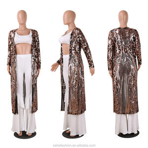 1214-MX26 vendita calda maniche lunghe Casual moda maglia riflettente paillettes cotone <span class=keywords><strong>Abaya</strong></span> per le donne - Product Image 6