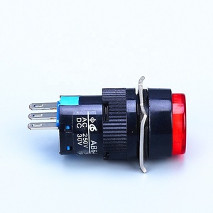 16 Mét zhev AB6-A <span class=keywords><strong>push</strong></span> <span class=keywords><strong>button</strong></span> chuyển với Vòng màu đỏ 3pins <span class=keywords><strong>M16</strong></span> - Product Image 1