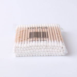 Bahan alami terbuat 100 buah tongkat bambu earbud kapas penyeka telinga - Product Image 2