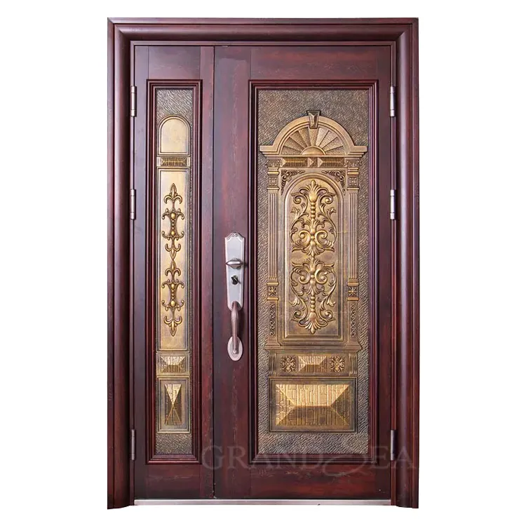 New design house large modern metal doors models in dubai