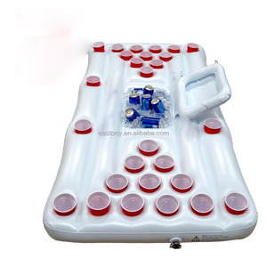 Easy — Table de bière de pâques, avec refroidisseur intégré, comprend 5 boules de <span class=keywords><strong>Ping</strong></span>-<span class=keywords><strong>Pong</strong></span> flottantes, radeau de jeu pour fête en piscine, et salon - Product Image 1