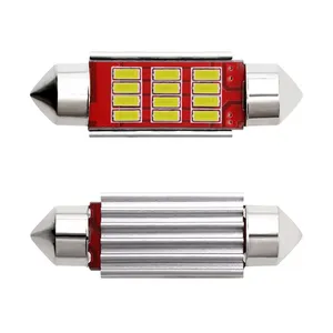 31/36/39/41ミリメートルFestoon Canbus 4014 12SMD C5W Leds Universal Cars Reading Map Lights DC12V White