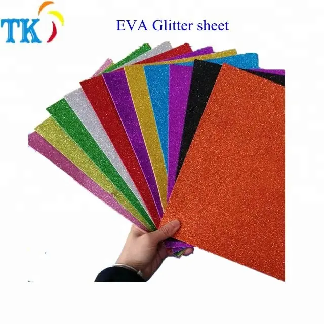 2018 Großhandel Glitter Eva Schaumstoff platte, Adhesive Glitter EVA Foam Sheet & Rolls