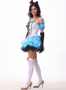 Onen Halloween Cosplay Fantaisie Robe Bonne Tenue Alice <span class=keywords><strong>Au</strong></span> Pays <span class=keywords><strong>Des</strong></span> Merveilles Femme Costume - Product Image 6