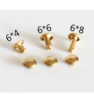 Rivets à double capuchon <span class=keywords><strong>en</strong></span> <span class=keywords><strong>laiton</strong></span> massif de 4 mm, 6 mm, 8 mm, 9 mm, 10 mm, 12 mm - Product Image 4