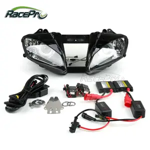 HID Lampu Depan Motor 2 Mata untuk Yamaha, Lampu Depan Perakitan Sepeda Motor 2 Mata, Lampu Sorot Depan untuk Yamaha YZF R6 2006-2007