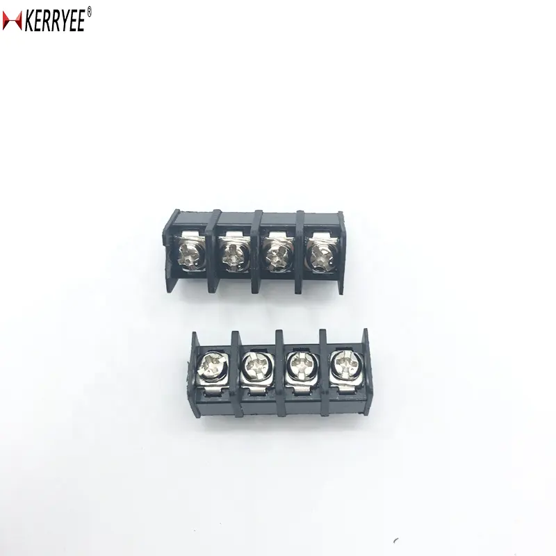 4P DG25B 7.62mm black barrier terminal block