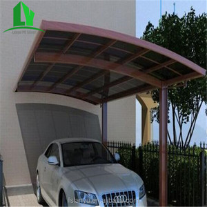 Ngoài Trời Prefab Sun Shades Khung Kim Loại Thép Không Thấm Nước Xe Tán - Product Image 3