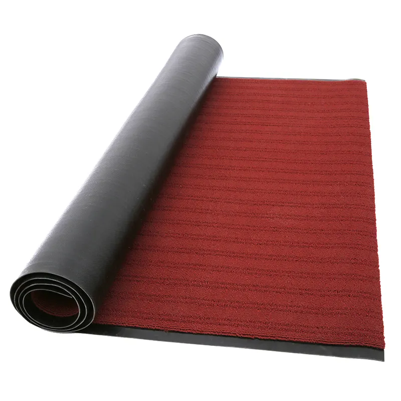 Polypropylene ribbed pvc backing anti-slip floor mat,carpets and rugs from China