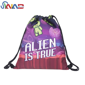 Pas cher personnalisé sling en cuir recycler polyester cordon sac à dos net pour <span class=keywords><strong>les</strong></span> sports - Product Image 2