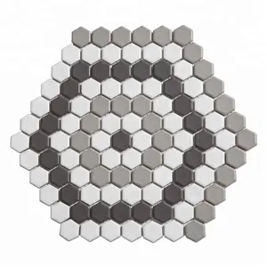 Mixed Farbe Porzellan Mosaik Fliesen Hexagon für Wand und Boden